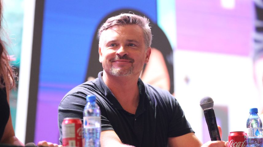 O ator Tom Welling, que faz Clark Kent em 'Smallville', no Festival Sana, festival de cultura pop e geek em Fortaleza (Foto: Guilherme Alecrim/Divulgação)