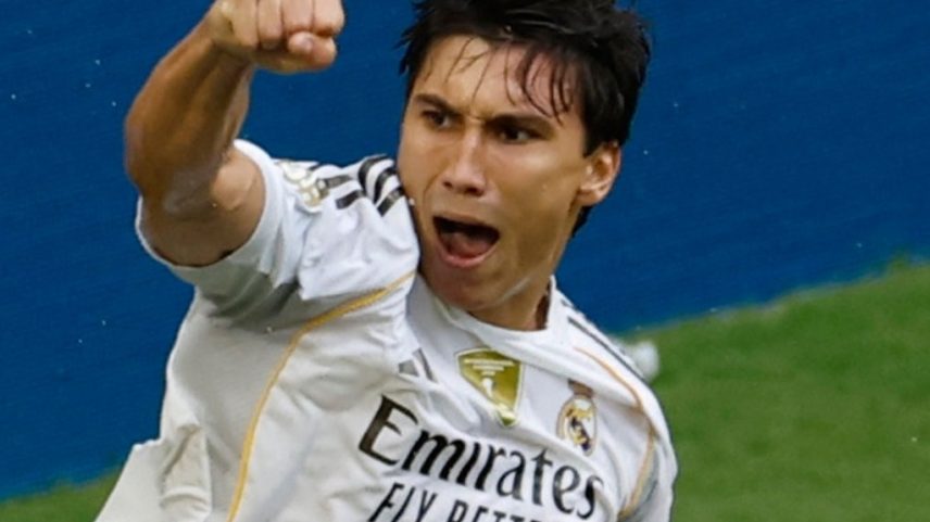 Gonzalo García comemora gol marcado pelo Real Madrid contra a Juventus no Mundial (Foto: Marco Bello/REUTERS)