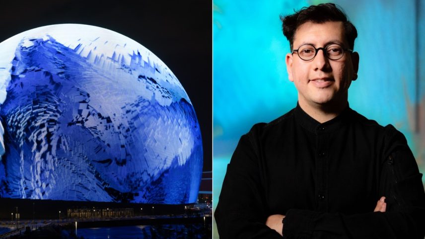 Refik Anadol e The Sphere, em Las Vegas: criações baseadas em algoritmos e dados (Foto: Efsun Erkiliç)