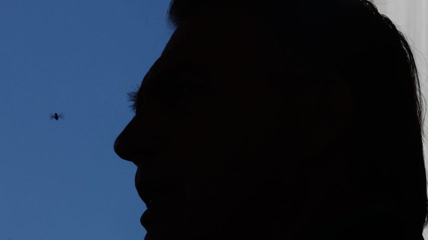 O ex-presidente Jair Bolsonaro no Senado Federal; na imagem, com uma abelha (Foto: Gabriela Biló/Folhapress)