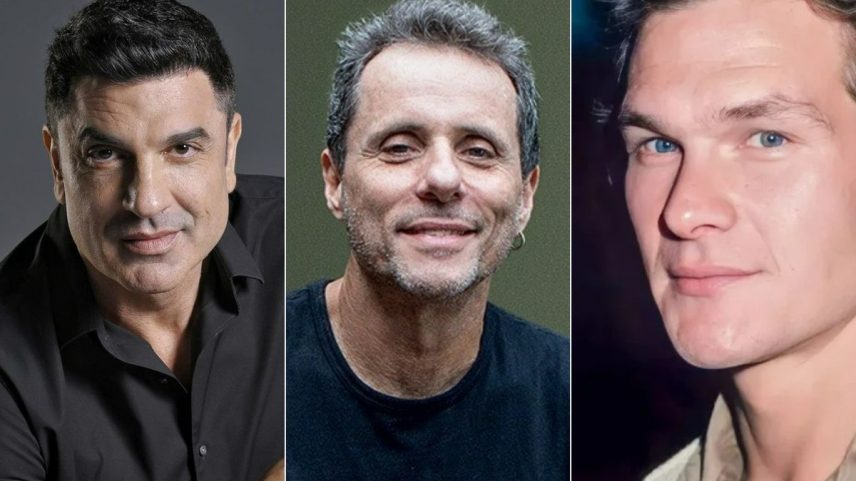 Edu Guedes, Tony Belotto e Patrick Swayze (Foto: Divulgação/Arte)
