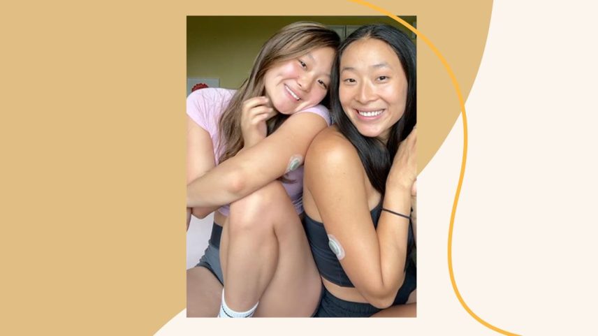 Criadoras de conteúdo irmãs, Issa (esquerda) e Nadya Okamoto, dizem que treinar para maratonas as ajuda a gerenciar sua pré-diabetes. (Foto: Nadya e Issa Okamoto)