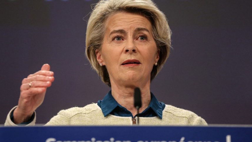 Ursula von der Leyen, presidente da Comissão Europeia (Foto: Valeria Mongelli/Bloomberg)
