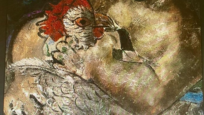 Mulher com galo: óleo de Portinari (Foto: Reprodução)