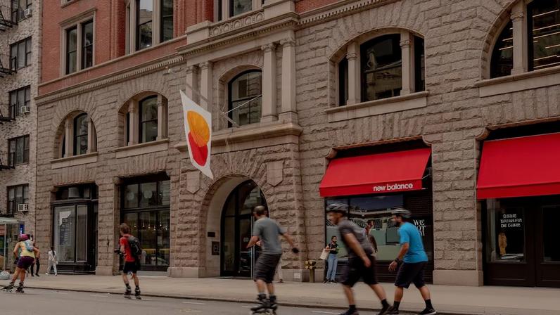 The Mastercard office in the Flatiron District of New York, U.S., on Thursday, Aug. 5, 2021. Mastercard Inc. has remade a 19th-century building in Manhattan’s Flatiron District for the hybrid era of office work brought on by the global pandemic.