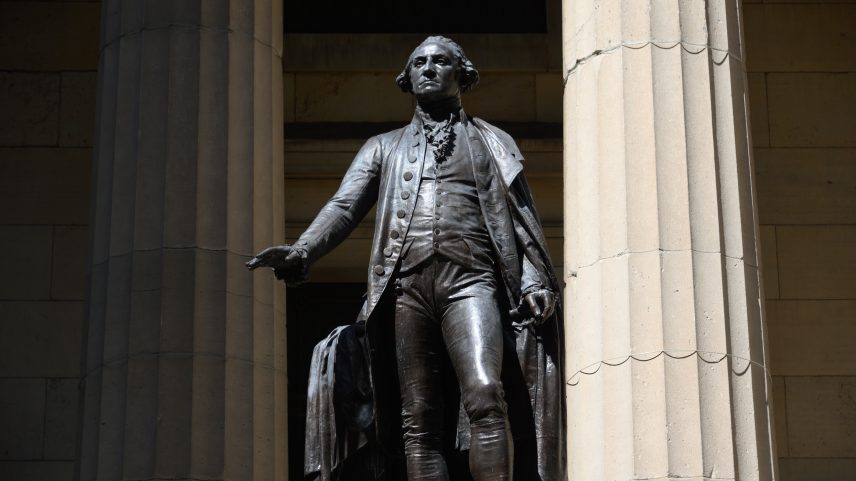 George Washington, o primeiro presidente dos EUA, está entre os 244 nomes para estátuas potenciais no Jardim Nacional de Heróis Americanos. (Foto: Noam Galai/Getty Images)