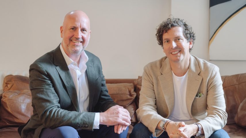 Alex West, CEO da ArtCloud, e Mike Profit, CEO da Artlogic. (Foto: Benjamin Brooks)