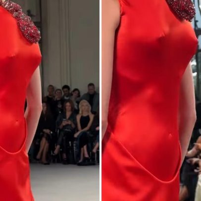 Grife surpreende com vestido de relevo que cria ilusão de ótica na moda