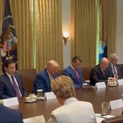Trump e equipe oram por vítimas da enchente devastadora no Texas