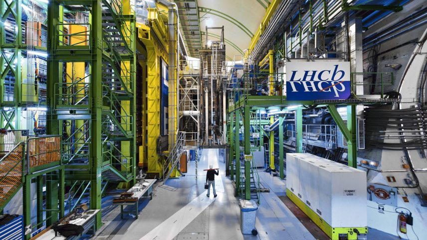 O LHCb (Large Hadron Collider beauty) no Cern, em Genebra (Suíça) (Foto: Maximilien Brice e Julien Marius Ordan/Cern/via The New York Times)