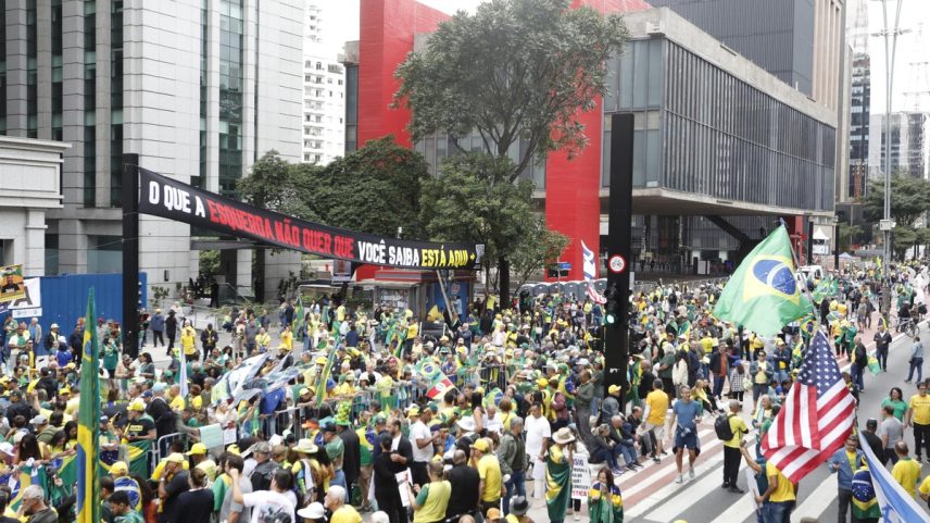 Ato bolsonarista na Avenida Paulista: PL quer repetir a dose em setembro (Foto: Edilson Dantas/Ag. O Globo)