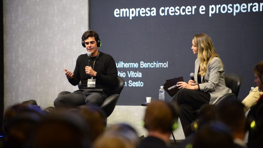 Guilherme Benchimol e Vivian Sesto, da XP Empresas (Foto: Fabio Luis Teixeira/InfoMoney)