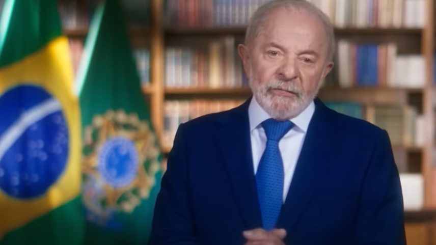 O presidente Lula, em pronunciamento à nação, na noite desta quinta-feira (17/07/2025) (Foto: Canal Gov/Youtube)