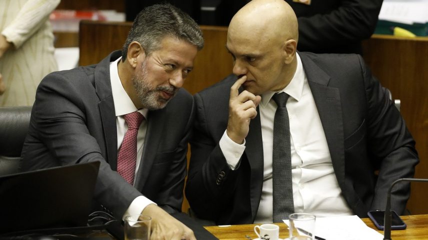 Arthur Lira e Alexandre de Moraes — Foto: Cristiano Mariz/Agência O Globo/05-10-2023