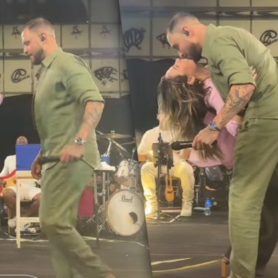 Paolla e Diogo Nogueira encantam com dança e amor em show de pagode