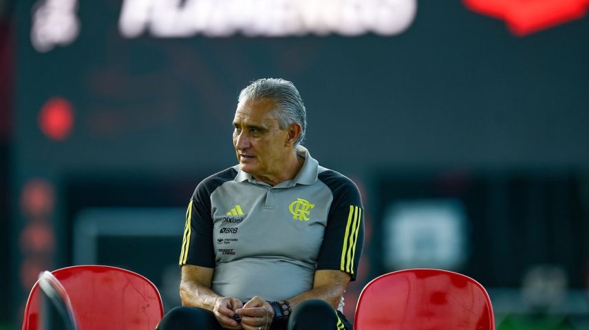 Tite durante sua passagem pelo Flamengo (Foto: Marcelo Cortes/Flamengo)