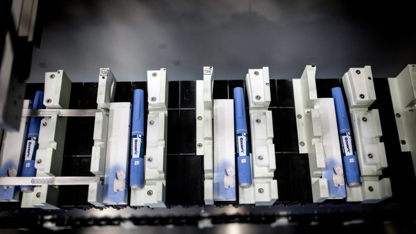 Produção de canetas de injeção Ozempic. (Foto: Carsten Snejbjerg/Bloomberg)