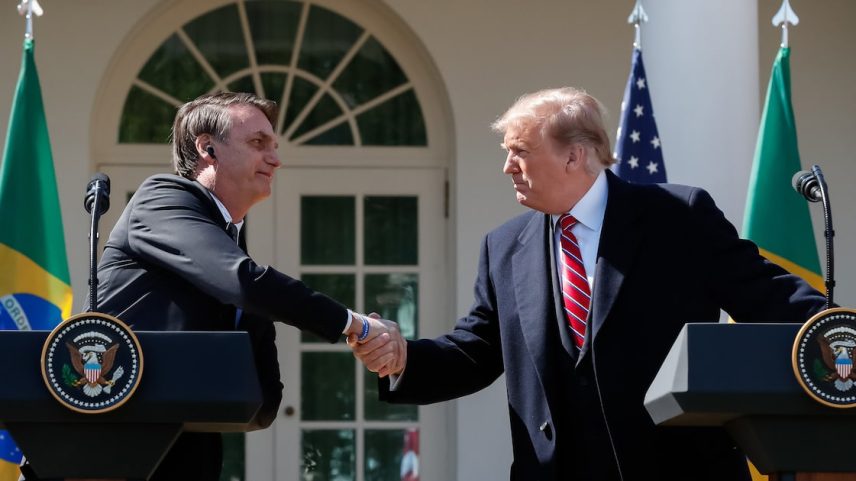 Bolsonaro e Trump, durante encontro em 2019 (Foto: Alan Santos/Presidência da República)