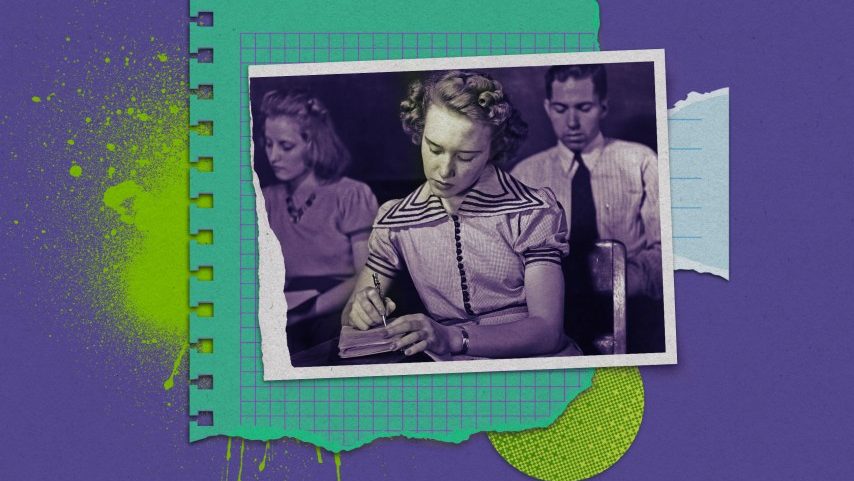 Estudantes fazendo um teste (Foto: Stephanie Arnett/MIT Technology Review | Getty Images, Adobe Stock)