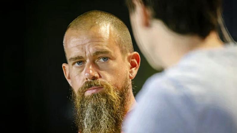 Jack Dorsey em conferência do setor de criptoativos em Miami em 2021 (Foto: Bloomberg)