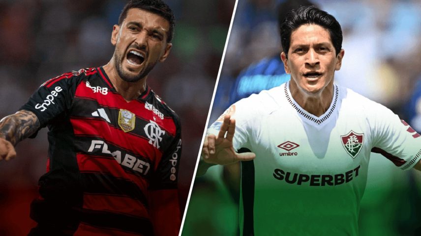 Arrascaeta (à esquerda) e Cano podem decidir o clássico — Foto: Editoria de Arte