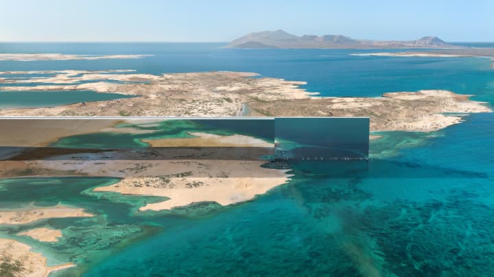 Renderização digital do projeto The Line em NEOM, Arábia Saudita (Foto: Reprodução)