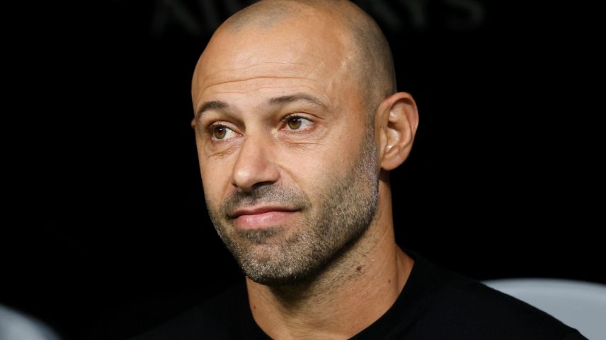Javier Mascherano, técnico do Inter Miami durante a partida das oitavas de final da Copa do Mundo de Clubes com PSG (Foto: Alex Grimm / Getty images North America/ Getty Images via AFP)