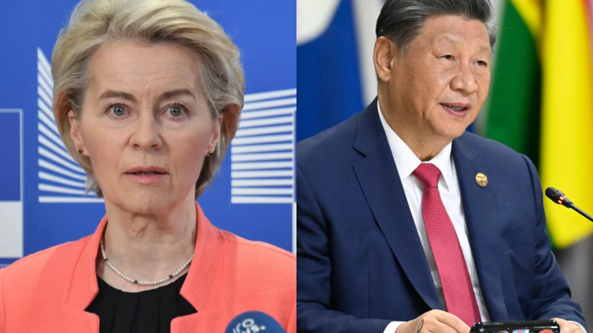 Internamente, a União Europeia enfrenta desafios para implementar metas ambientais mais rigorosas devido à resistência de alguns governos (Foto: Vyacheslav Oseledko e Alexander NEMENOV/AFP)