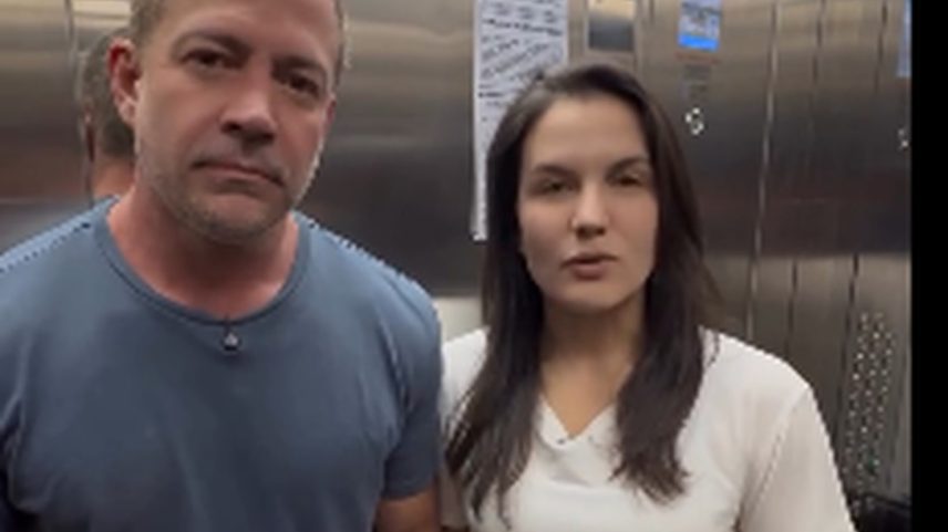 Malvino Salvador e Kyra Gracie ensinam técnicas de autodefesa (Foto: Reprodução)