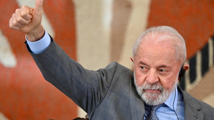 O presidente Lula em evento no Palácio Itamaraty, em Brasília (Foto: EVARISTO SA / AFP)