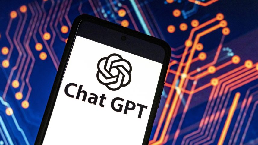 Ilustração fotográfica mostrando o ChatGPT e o logotipo do laboratório de pesquisa da OpenAI na tela de um smartphone, com um fundo desfocado. A Itália é o primeiro país europeu a proibir e bloquear o aplicativo e o site do robô ChatGPT. O ChatGPT é um chatbot de inteligência artificial (IA) desenvolvido pela OpenAI e lançado em novembro de 2022, utilizando técnicas de aprendizado por reforço tanto de feedback humano quanto de máquina. Amsterdã, Países Baixos, em 1º de abril de 2023 (Foto: Nicolas Economou/NurPhoto via Getty Images)