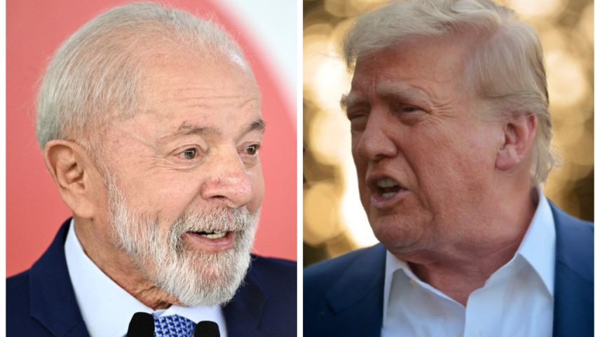 O presidente do Brasil, Luiz Inácio Lula da Silva, e o presidente dos Estados Unidos, Donald Trump (Foto: Evaristo Sá/AFP e Chip Somodevilla//Getty Images)