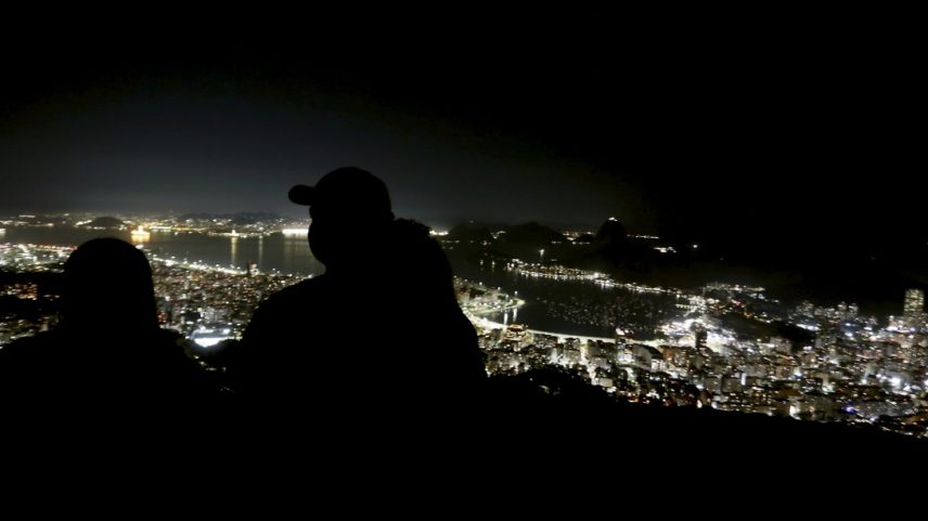 Vista noturna do Mirante Dona Marta (Foto: Marcelo Theobald/Agência O GLOBO)