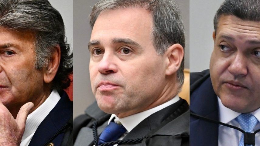 Ministros do STF Luiz Fux, André Mendonça e Nunes Marques (Foto: Evaristo Sá/AFP e Carlos Moura/STF)