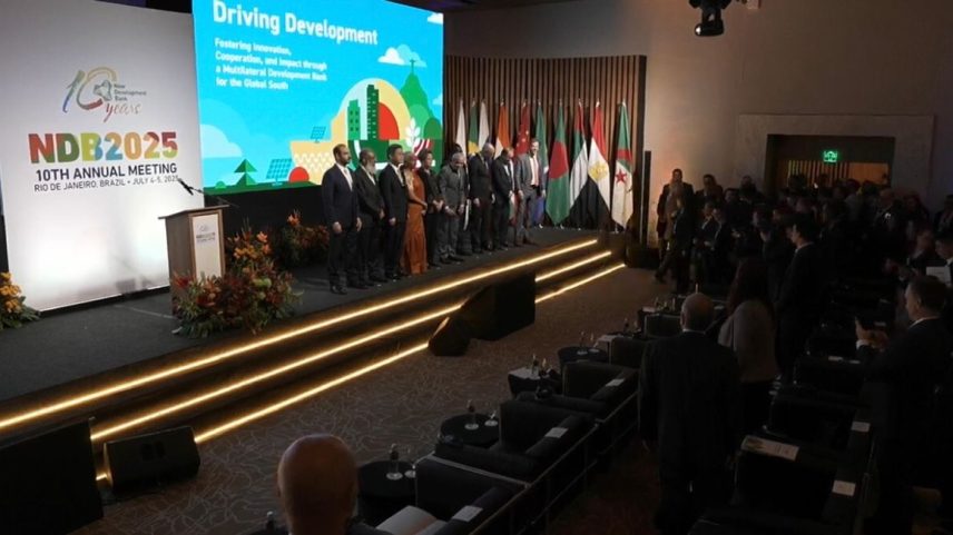 Cerimônia de abertura do 10º Encontro Anual do Novo Banco de Desenvolvimento (NDB), conhecido como Banco do Brics, no Rio de Janeiro (Foto: Reprodução)