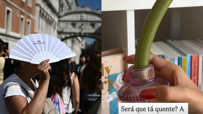 Onda de calor faz vela derreter em Barcelona, na Espanha (Foto: Marco Bertorello/AFP)