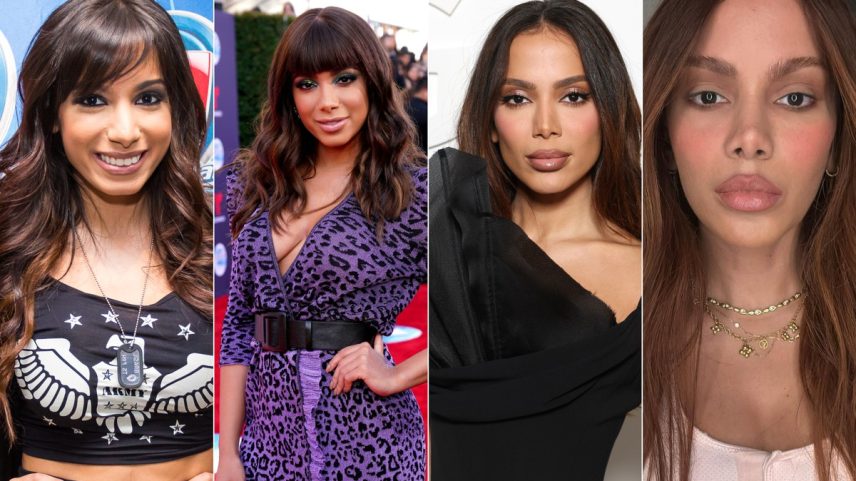 Anitta ao longo dos anos — Foto: Getty Images e reprodução/Instagram