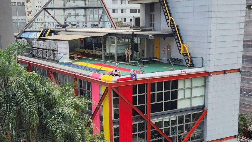 Terraço da Panamericana Escola de Arte e Design, que receberá uma unidade da Coffee Walk, em Higienópolis (Foto: Rodrigo Siqueira/Divulgação)