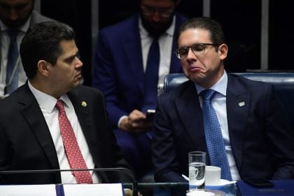 Presidente do Senado, Davi Alcolumbre (União-AP), e o presidente da Câmara, Hugo Motta (Republicanos-PB). (Foto: Saulo Cruz/Agência Senado)
