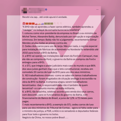BYD entrega veículos a órgãos públicos sem troca de favores ou benefícios