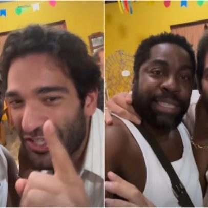 Lázaro Ramos e Humberto Carrão se reencontram após polêmica sobre apelido