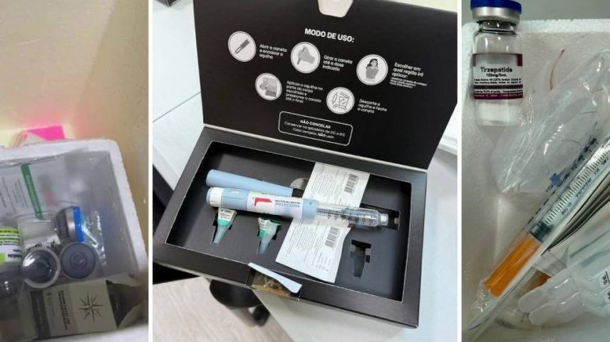 Medicamentos e insumos apreendidos no laboratório clandestino (Foto: Divulgação Polícia Civil)