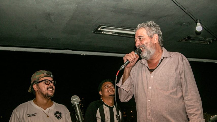 Douglas Lemos, de branco, Hugo Ojuara e Didu Nogueira (Foto: Divulgação)