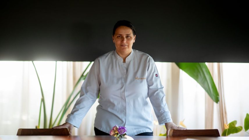 A chef Marlene Vieira, no restaurante Marlene, em Lisboa, que recebeu uma estrela Michelin este ano. (Foto: JOAO HENRIQUES / EL PAÍS)