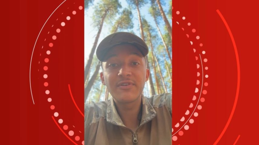 Lucas compartilha nas redes sociais medo de ir para linha de frente do conflito (Foto: Arquivo pessoal)