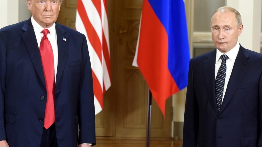 Trump e Putin em Helsinque, Finlândia (Foto: Xinhua/Lehtikuva/Heikki Saukkomaa)