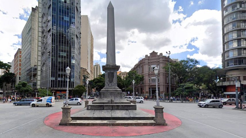 Praça Sete de Setembro, no Centro de Belo Horizonte (Foto: Reprodução/Google Street View)