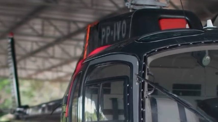 Helicóptero que sofreu acidente (Foto: Voare)