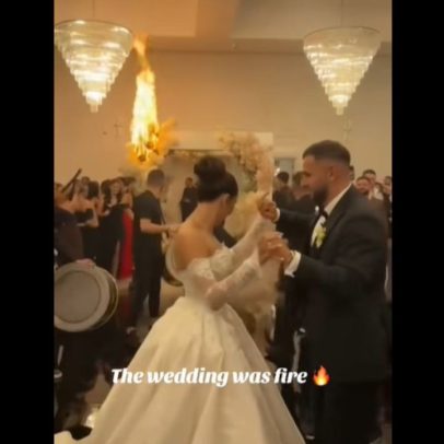 Casamento dos sonhos se transforma em incêndio e viraliza nas redes sociais