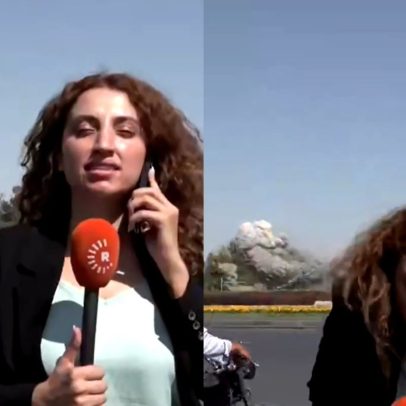 Repórter se surpreende com bombardeio ao vivo durante cobertura na Síria